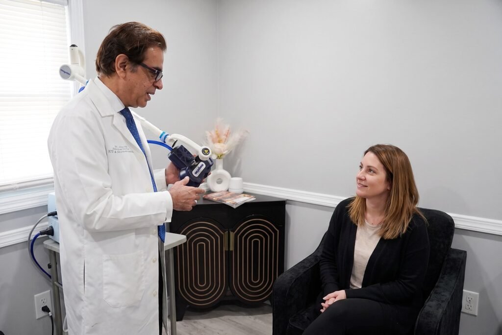 Dr. Abbas providing ongoing follow-up support to a patient